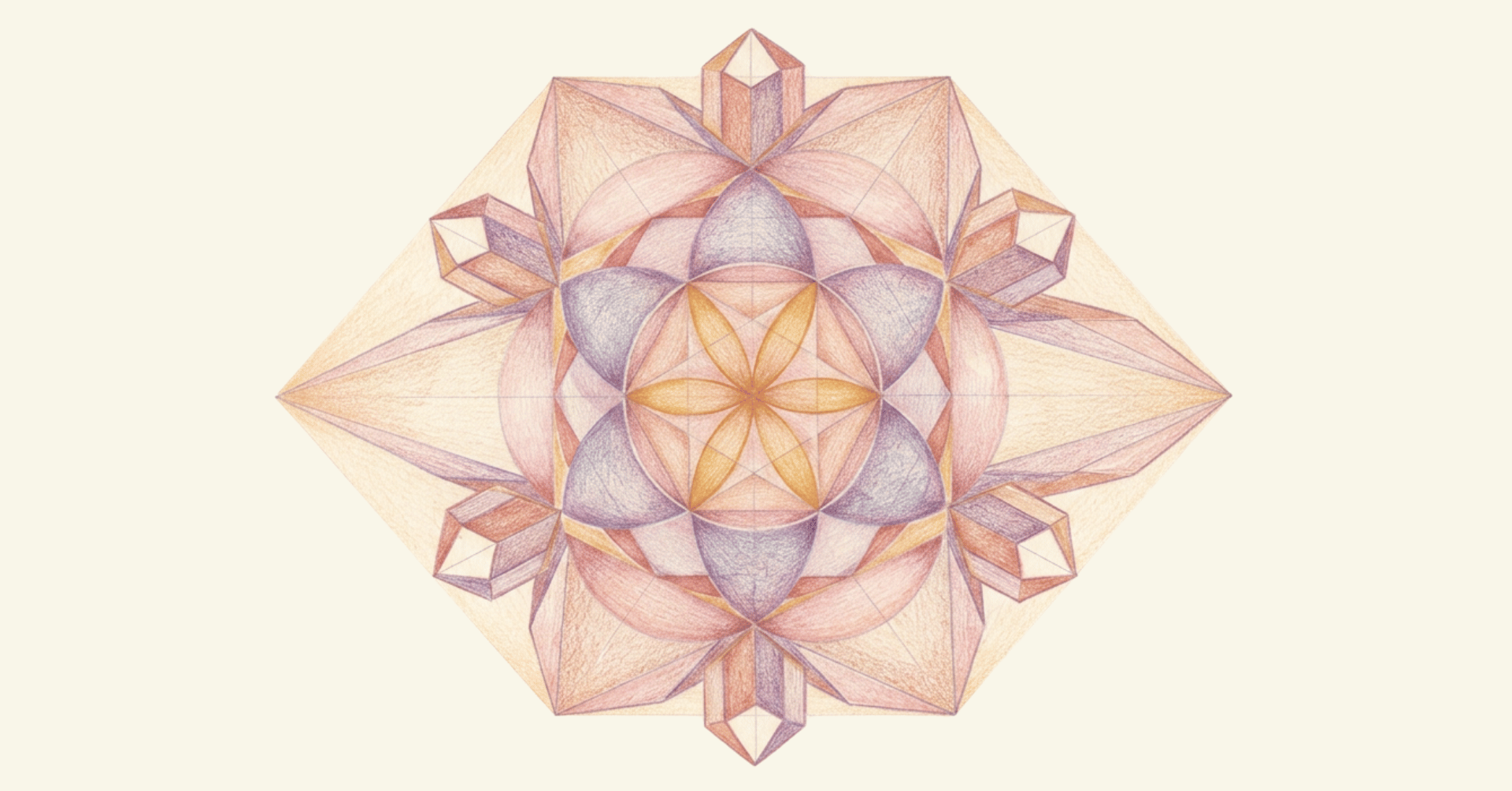 geometric drawing from ad dip graduates (using brand colour background)